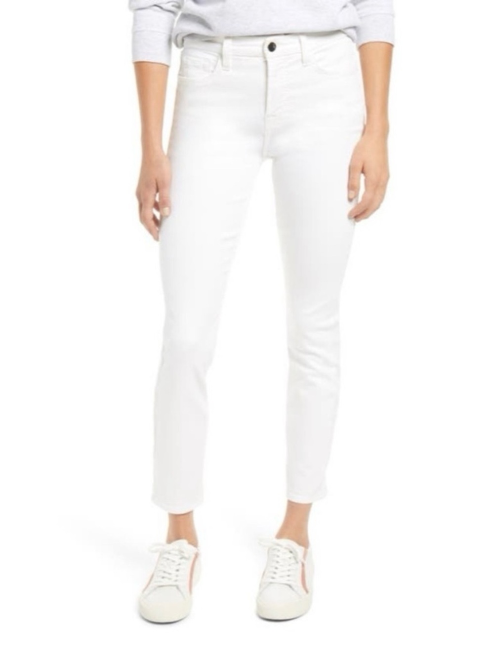 PISTOLA White Midrise Skinny Crop Denim Jeans Size 27